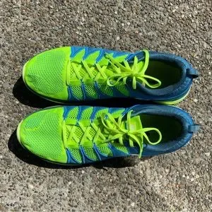 Nike | Shoes | Nike Flyknit Lunar 2 Blue And Lime Green Size  display picture 2